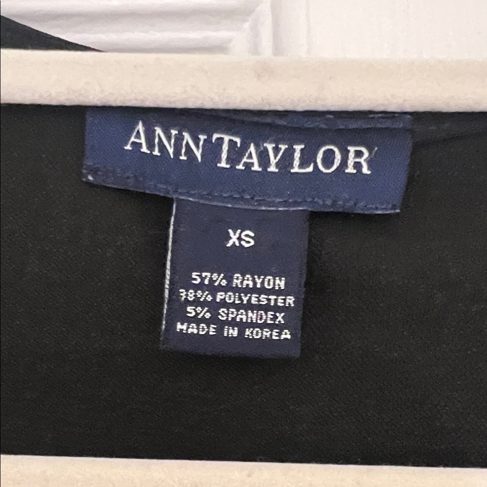 Ann Taylor Black Button-Down rayon Shirt - Picture 2 of 4